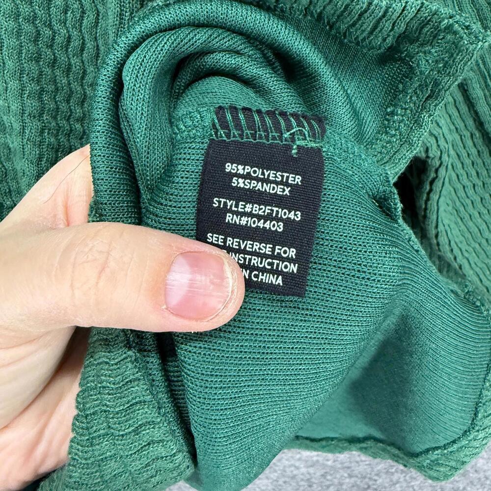Blu Pepper Sweater Pullover Women M Medium Green Knit Long Sleeve Round Neck - Picture 4 of 7